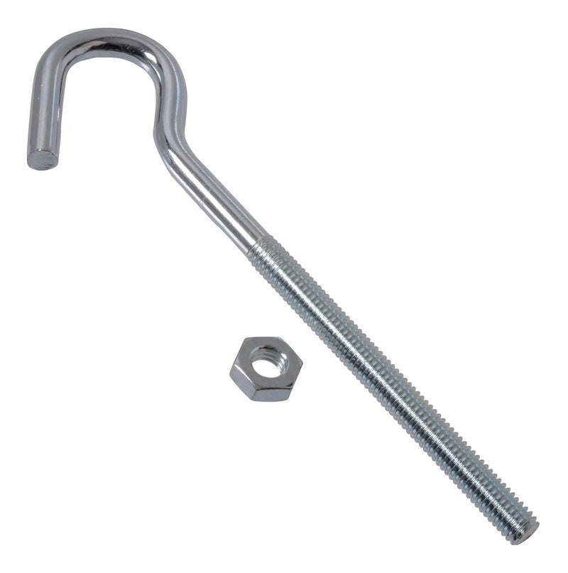 Zinc-Plated Lag Bolt Clothesline Hook, Corrosion Resistance, 7-1/4-in A5019
