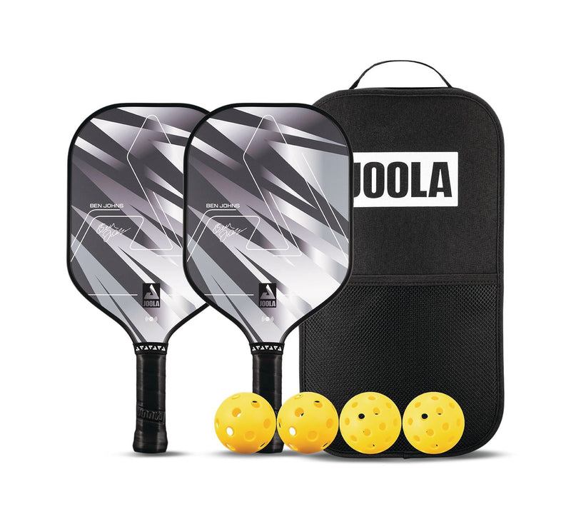 Silver Lightning 10mm Pickleball Paddle & Indoor/Outdoor Ball Set, Black L7121