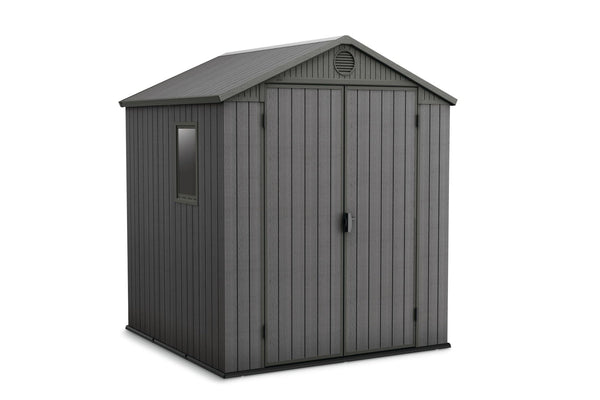 Darwin Outdoor Storage Shed, Grey, 6-ft x 6-ft J3002