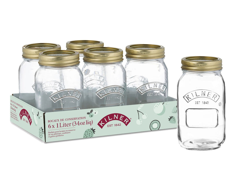 Mason Regular Mouth Jar, 1-L, 6 Count P8566