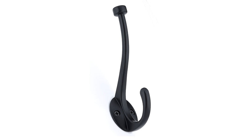 Large Traditional Double Hook, Matte Black L3182