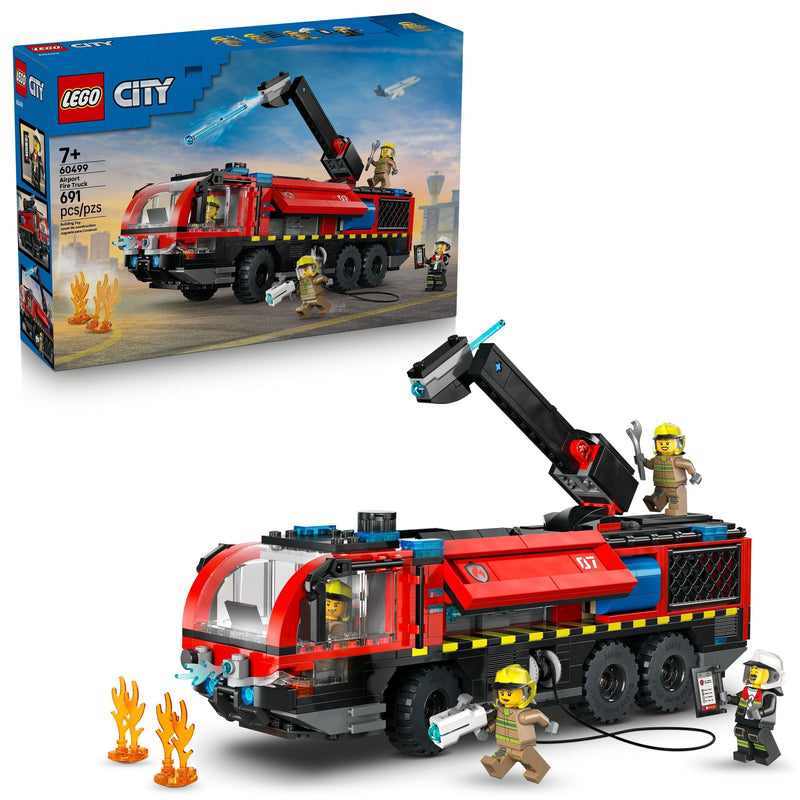 City Airport Fire Truck Building Set - 60499, 691-pcs, Ages 7+ A3955