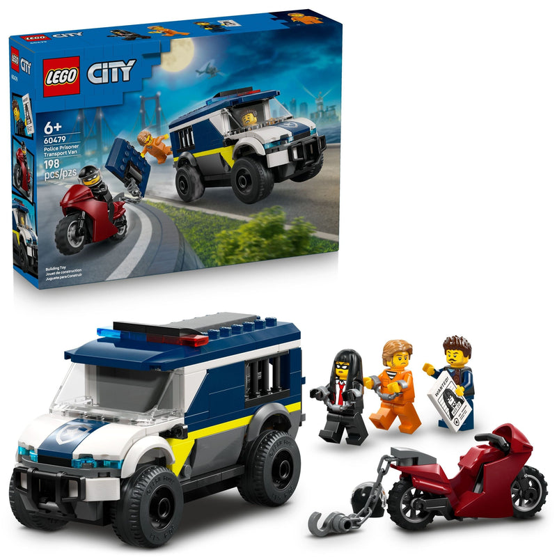 City Police Prisoner Transport Van Building Set - 60479, 198-pcs, Ages 6+ R2945