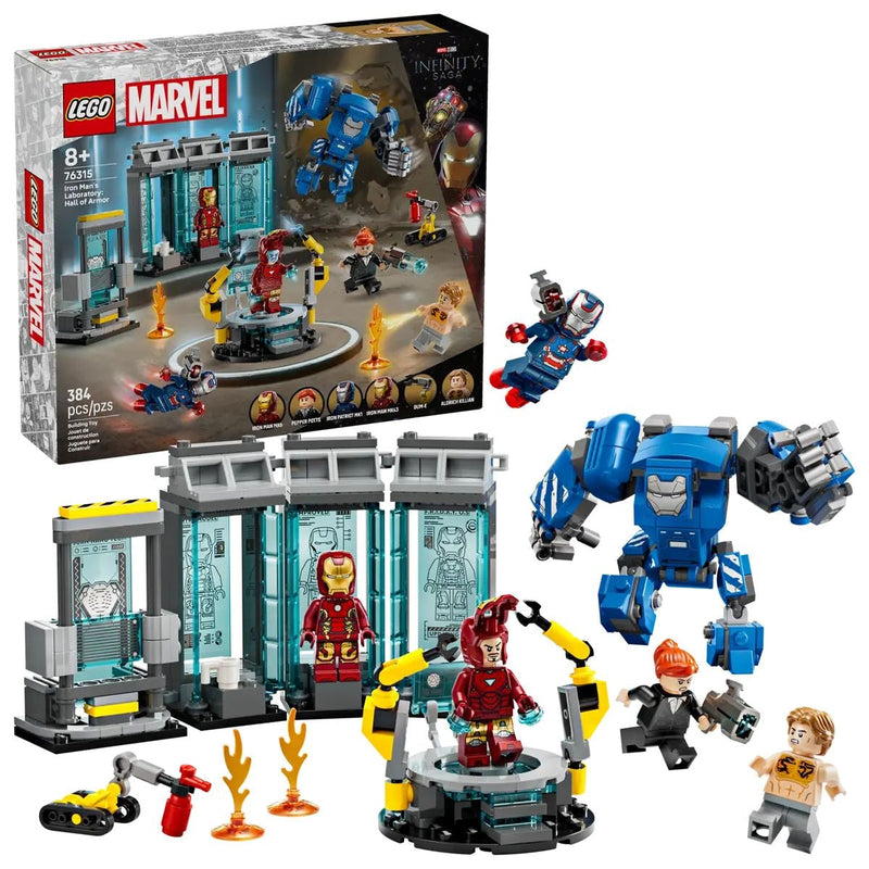 Marvel 76315 Iron Man's Laboratory: Hall of Armor, 384-pc L9620