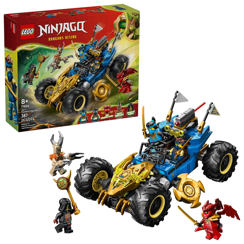 Jay’s Transforming Car Toy Building Set - 71856, 387-pcs, Ages 8+ W6523