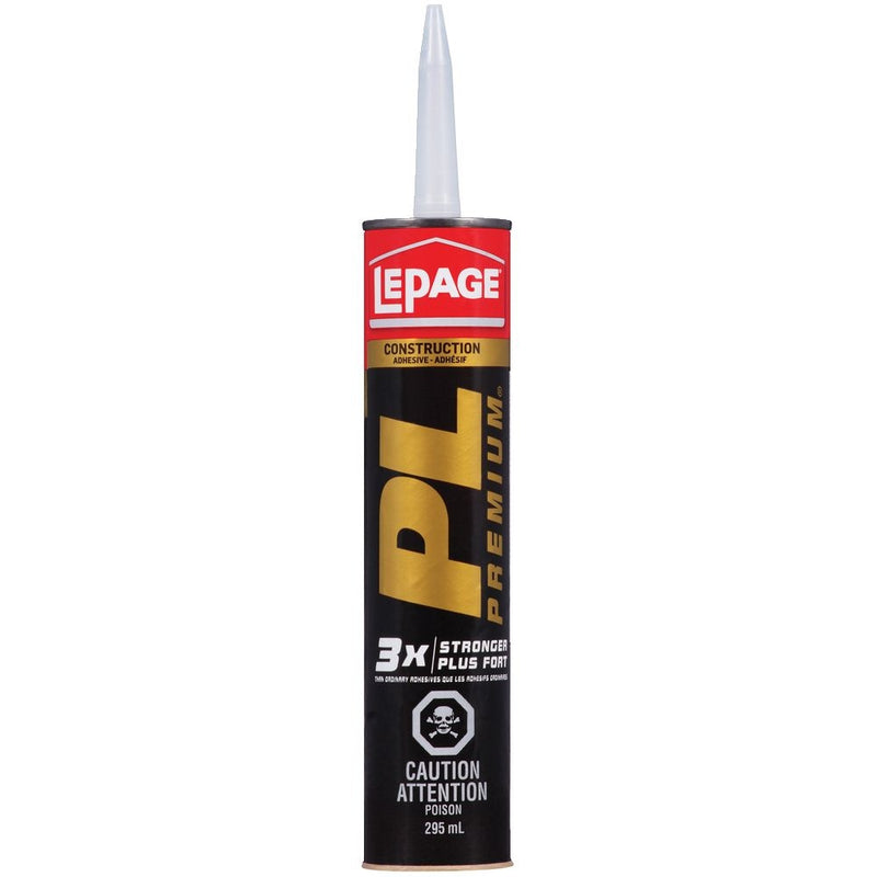 PL Premium Construction Adhesive Glue, Indoor/Outdoor, Weather & Waterproof, 295-mL J0760