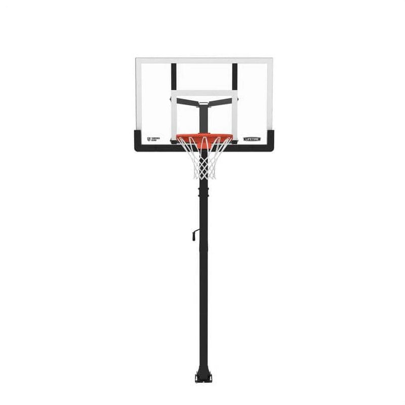In-Ground Crank Adjust Bolt Down Outdoor Basketball Hoop, 50-in S3500