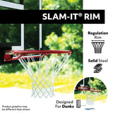 Portable Adjustable Basketball Backboard, Hoop & Net System, 48-in