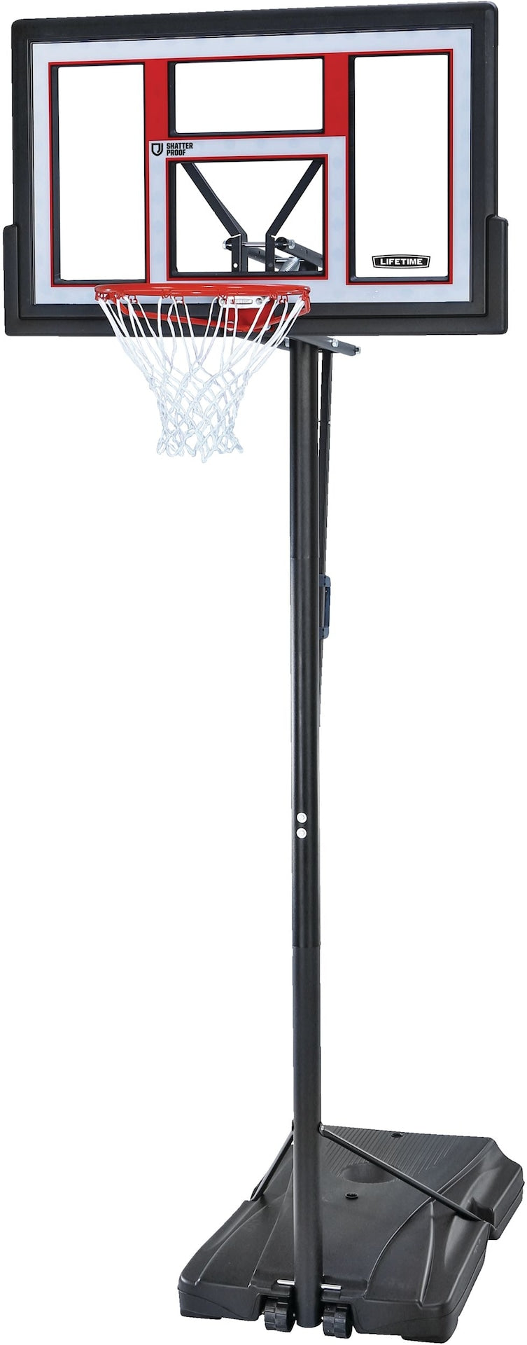 Portable Adjustable Basketball Backboard, Hoop & Net System, 50-in M7114