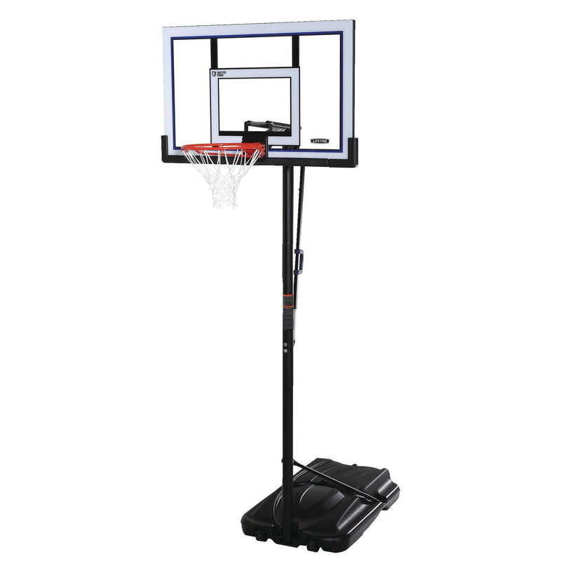 Portable Adjustable Basketball Backboard, Hoop & Net System, 52-in K1710