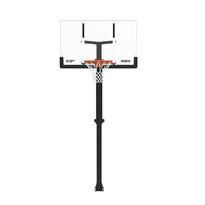 Portable Adjustable In-Ground Mammoth Bolt Down Outdoor Basketball Hoop, 54-in U8705