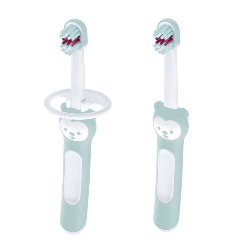 Baby Toothbrush with Safety Shield, Mint Green, 2-pk B1229