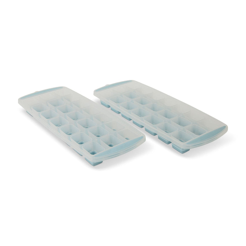 Easy Release Pop-Out Square Ice Cube Trays, Blue, 2-pk, Dishwasher Safe J4356