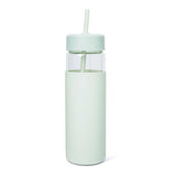 Swing Glass Tumbler with Straw, 24-oz, Assorted Colours