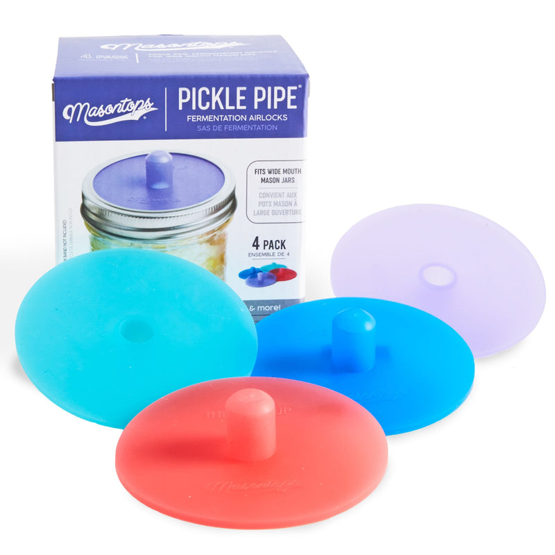 Pickle Pipes Silicone Fermentation Airlocks for Mason Jars W4696
