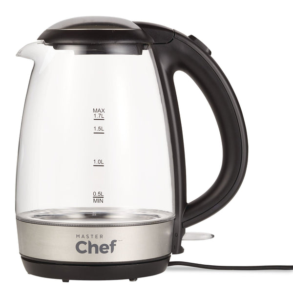 Cordless Electric Kettle with Blue Light, Glass, 1.7L F0608