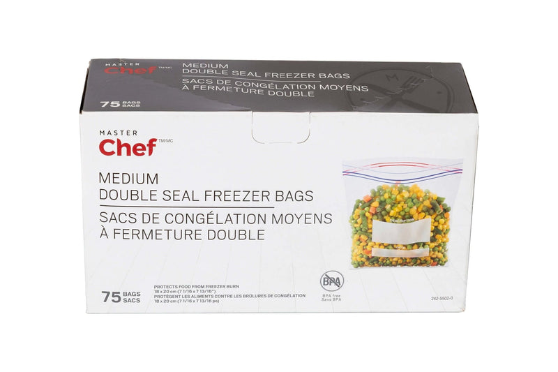 Double Seal Medium Freezer Bag, 75-pk F4253