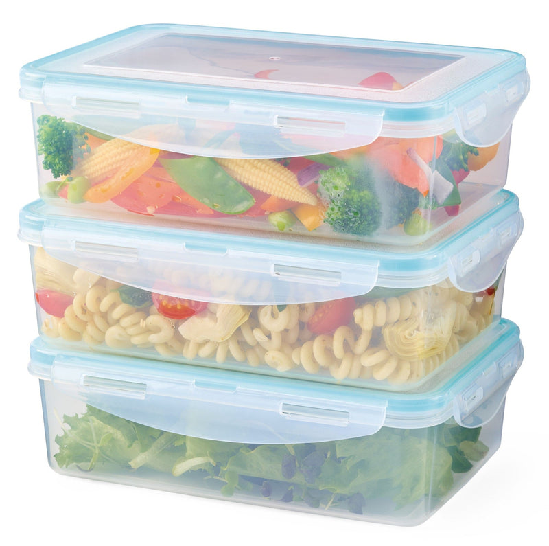Plastic Food Storage Container Set with Snap Lid, 1-L, 6-pc N6149