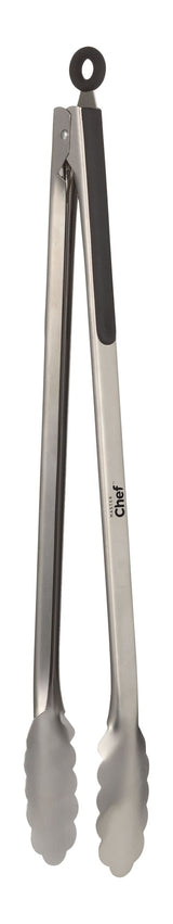 Steel Locking Tongs with Soft Grips, 16-in