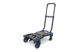 2-in-1 Folding Hand Truck, 300-lb, Black/Blue