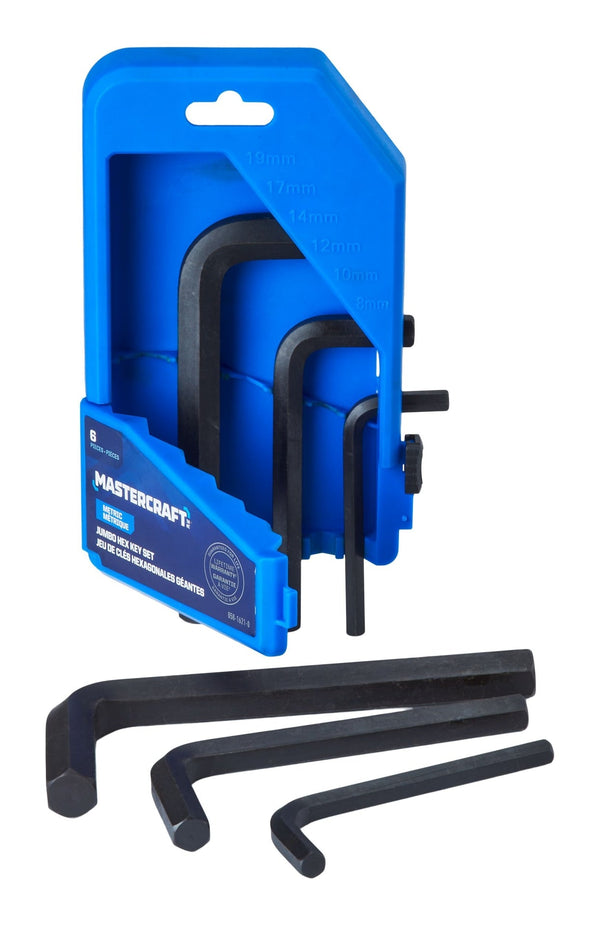 Jumbo Hex Key Set/Allen Wrench Set, Metric, High Quality Cr-V Steel, 6-pc O2772