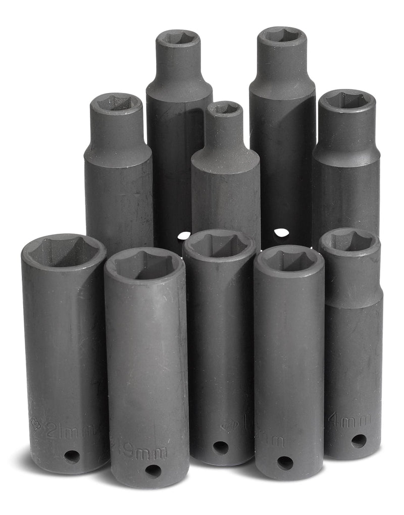 1/2-in Drive Deep Impact Socket Set, Metric, 10-pc S9219
