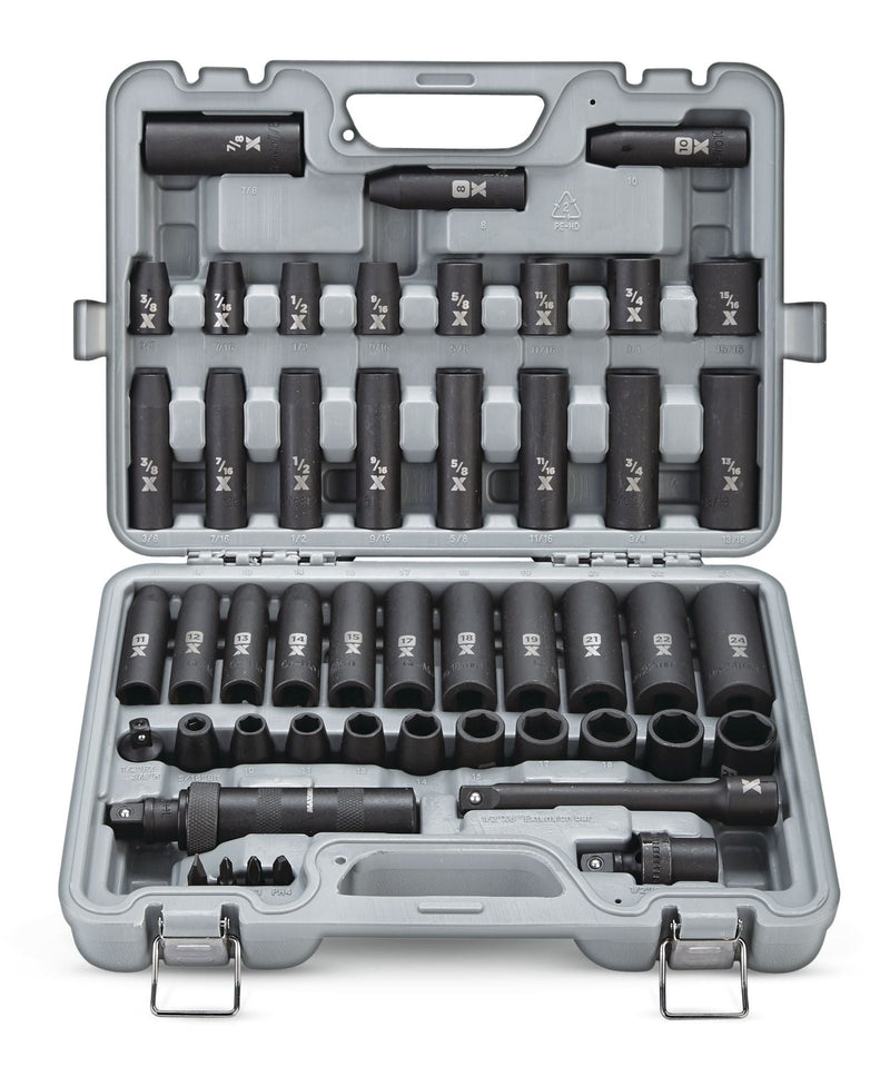 1/2-in Drive Professional Grade Impact Socket Set, 48-pc, CRMO M7495