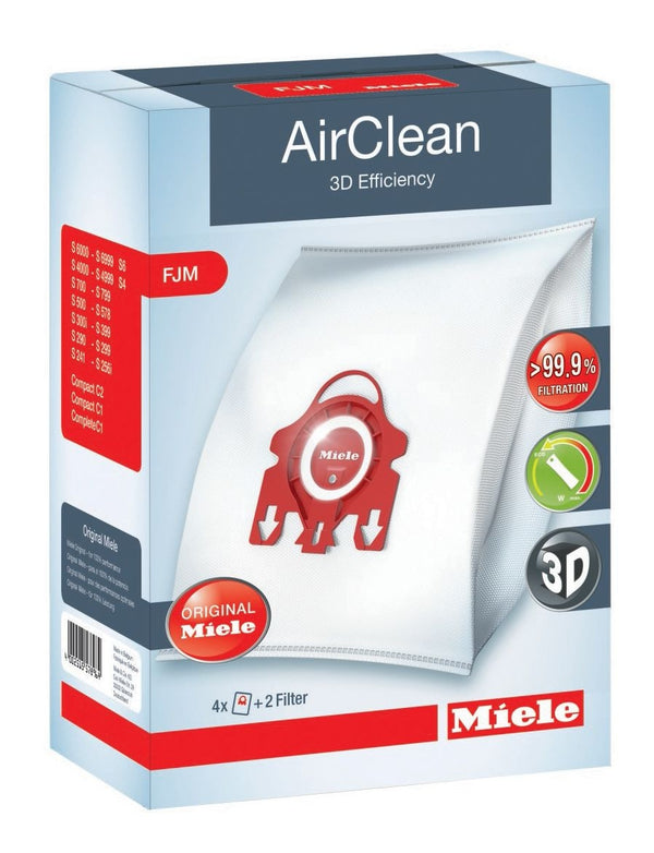 Miele AirClean 3D FJM Dust Bags, 4-pk A7782