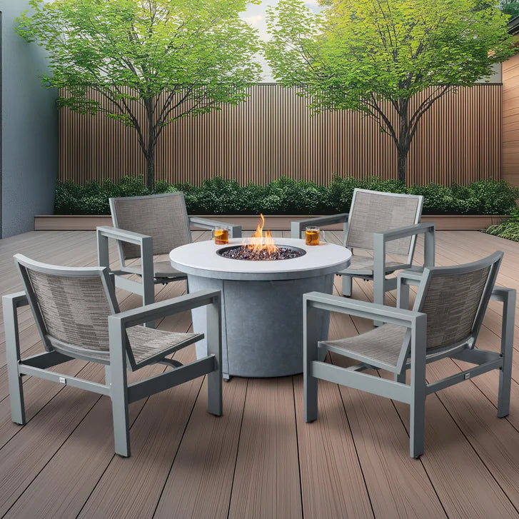 Milo 5-piece Patio Seating Set with Fire Table S3483