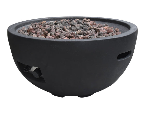 Jefferson Round Gas Fueled Outdoor Fire Bowl with PVC Cover, 40,000 BTUs, 13.7-in W6406