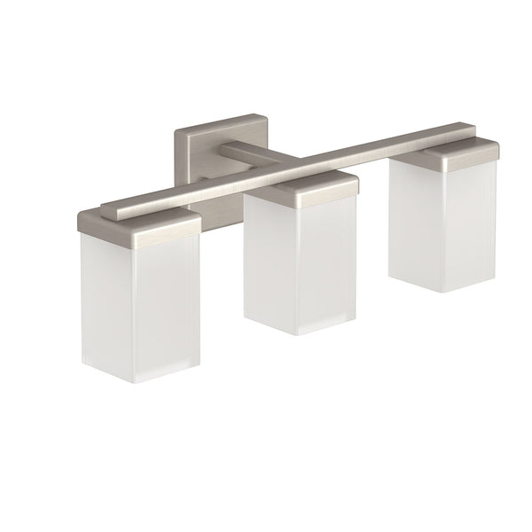 90-Degree Vanity Lighting Fixture, Brushed Nickel, 3-L U1859