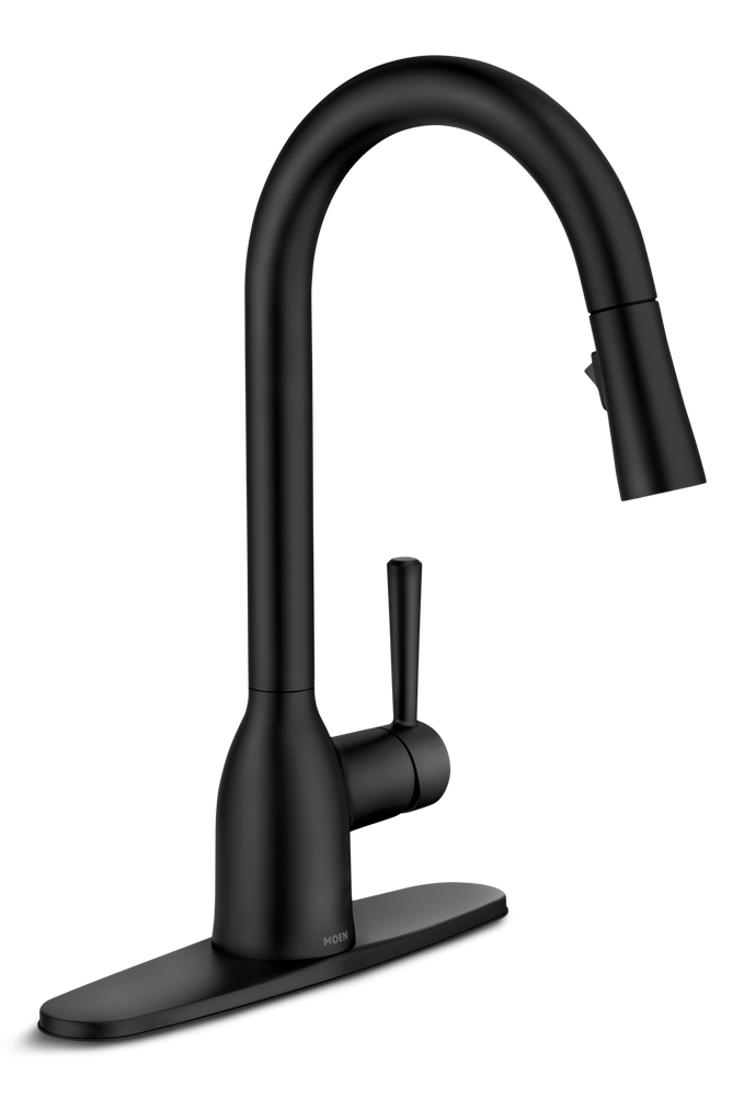 Adler Single Handle Pull-Down Kitchen Faucet, Matte Black T7233