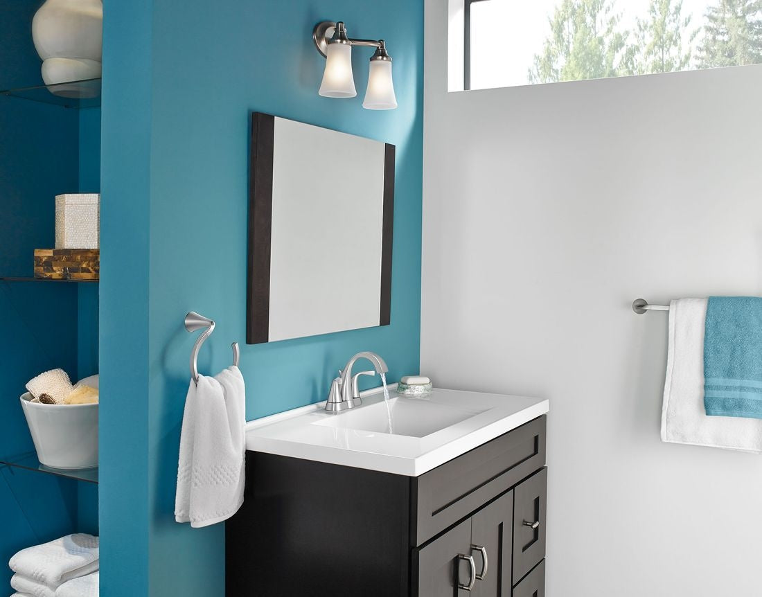 EVA Dual Vanity Lighting Fixture, Chrome