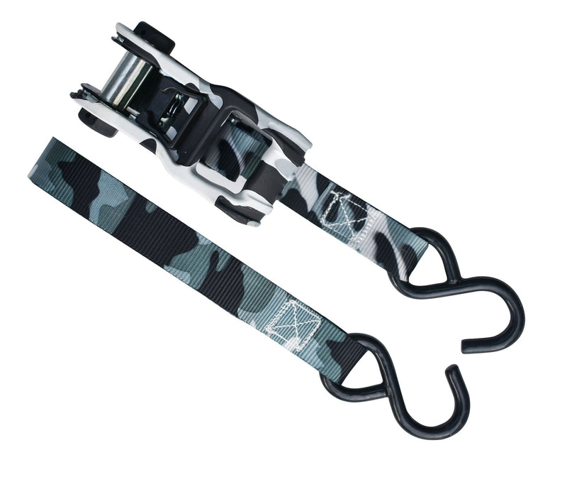 1,500-lb Snow Camo Ratchet Tie Down, 1-in x 10-ft, 2-pk Q3150
