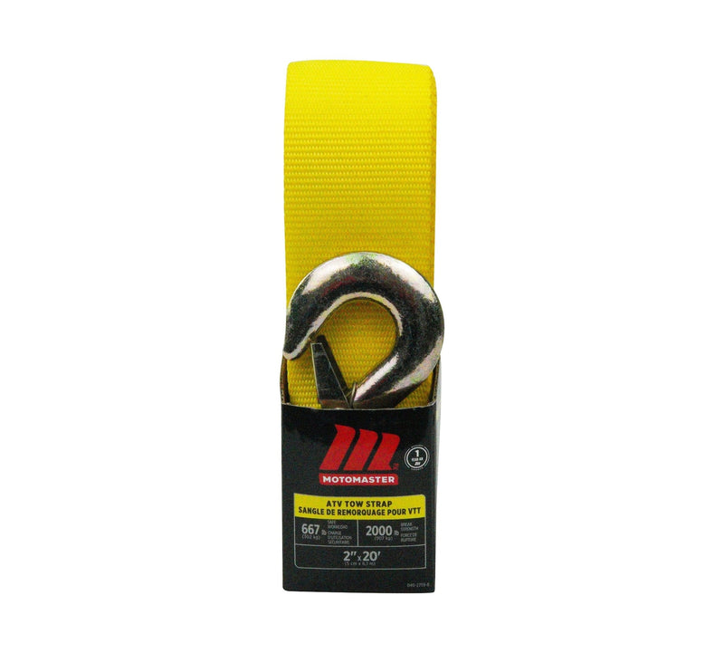 2,000-lb ATV Tow Strap with Hook, 2-in x 20-ft U5497