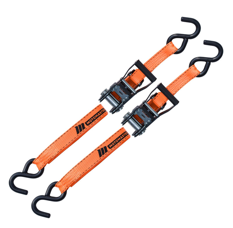 3,000-lb Heavy Duty Ratchet Tie Down Strap, Non-Padded, 1-in x 10-ft, 2-pk B4219