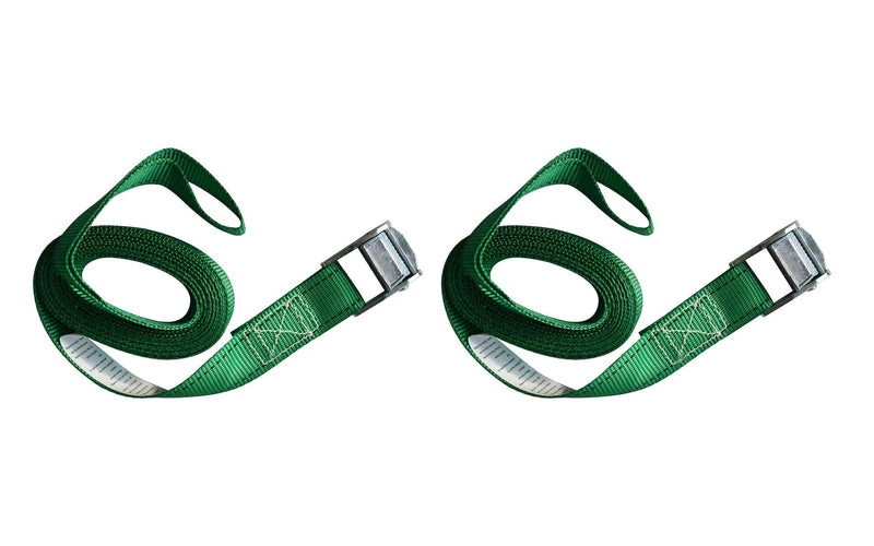 450-lb Light Duty Lashing Straps with Cam Buckle Clasps, Weatherproof, 1-in x 12-ft, 2-pk H3764