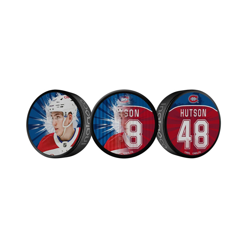 Lane Hutson Dual-Image Lenticular Hockey Puck, 6-oz O6443
