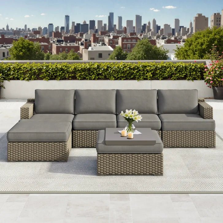 Niko Heritage 6-piece Patio Sectional Conversation Set J6035