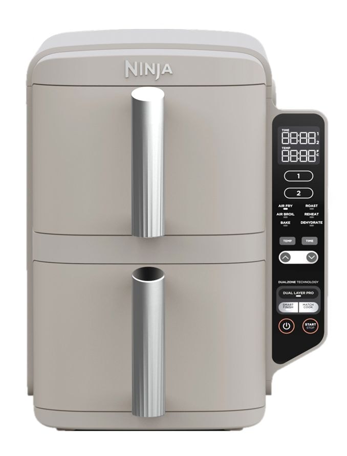 Dual Stacked Space-Saving Air Fryer, Sandstone X4234