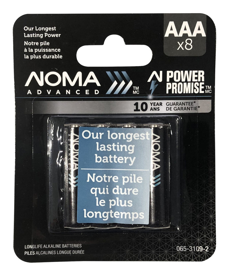Advanced 8-pk AAA Alkaline Batteries, Long Lasting, All Purpose G7759