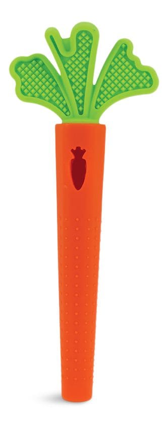 BPA-Free Hollow Silicone Sensory Carrot Teething Tube C9119