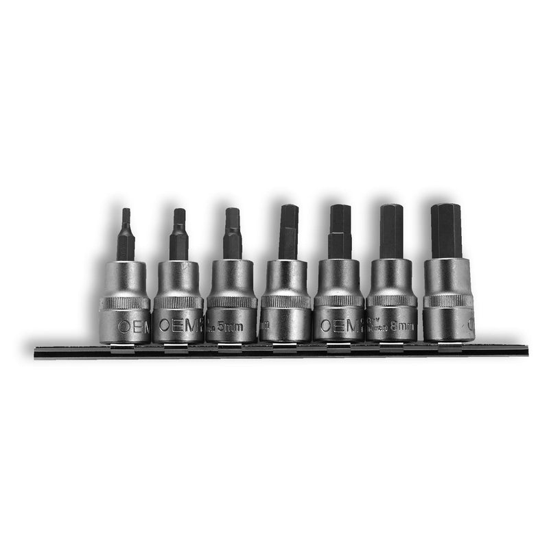 3/8-in Drive Metric Hex Socket Set, 7-pc, Assorted Sizes, 44004 T4576