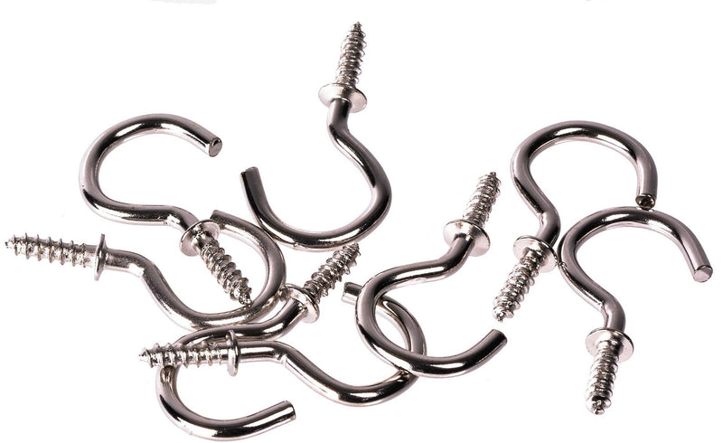 Cup Hooks Set, Nickel, 7/8-in, 40-pk L6648