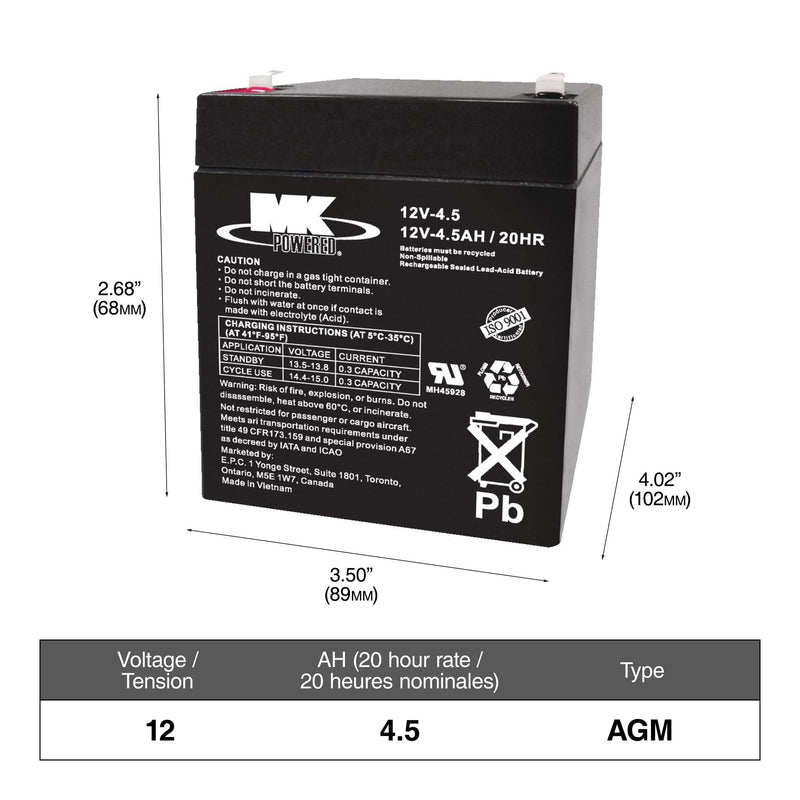 YELLOWTOP 9040-148 Group Size 48/H6 Dual Purpose AGM Battery, 800 CCA U7743