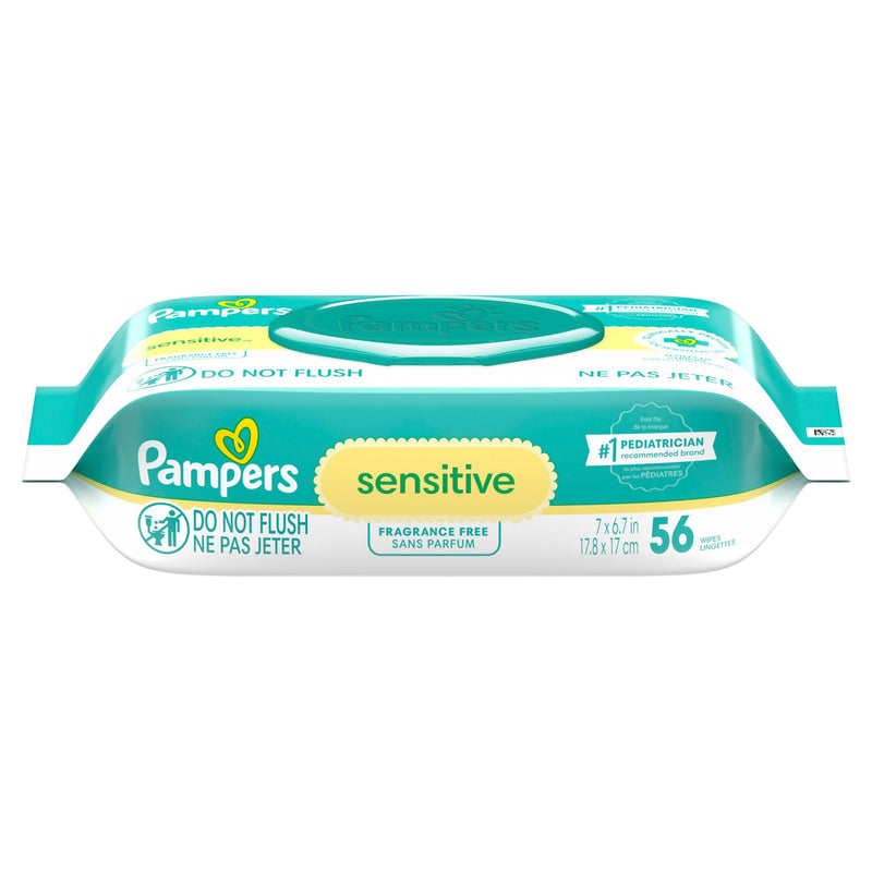 Sensitive Baby Wipes 1X Pop-Top, 56 Count S0740