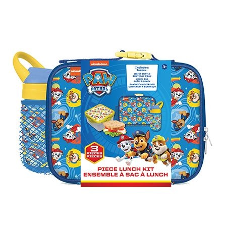 Kids' Insulated Soft Lunch Bag Set with Food Container, Blue, 3-pc J3459