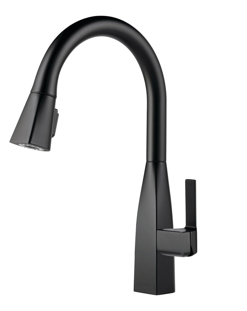 Xander Single-Handle Pull-Down Kitchen Faucet, Black E0306