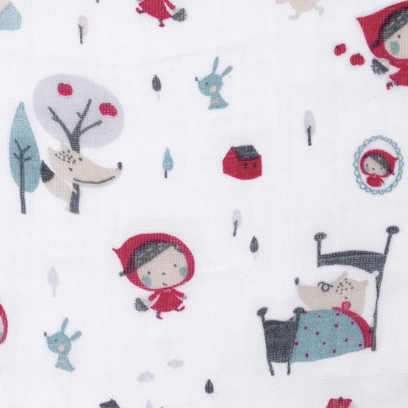 Cotton Muslin Baby Swaddle Blanket, Riding Hood U7218