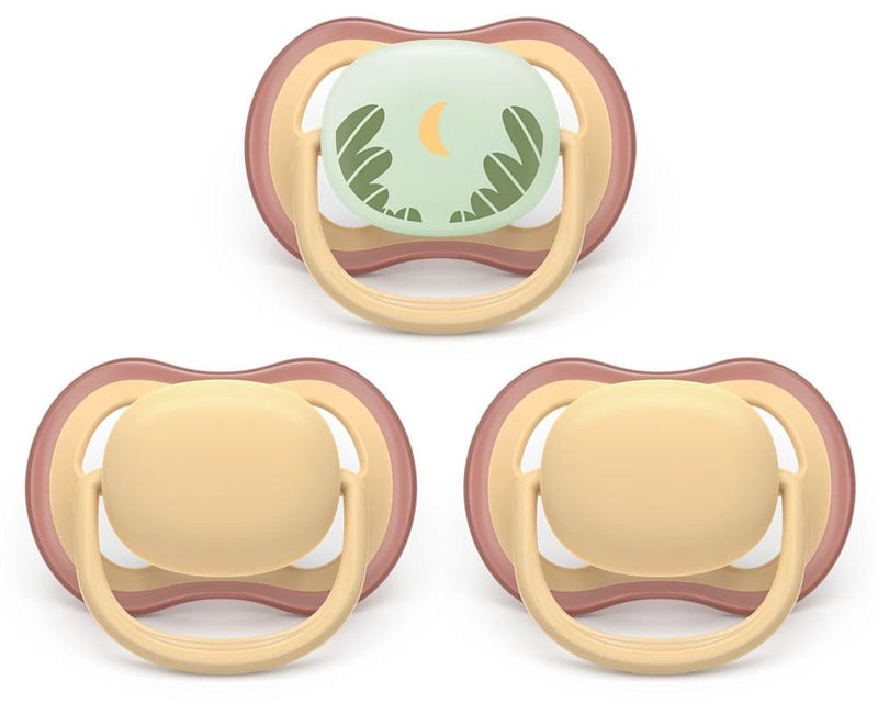 Ultra air Pacifier 0-6 Months All Day, Yellow, 3-pk U3340